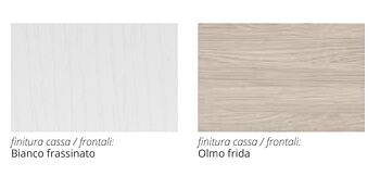 Letto singolo di design, con finitura in bianco frassinato