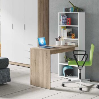 scrivania con libreria camerette
