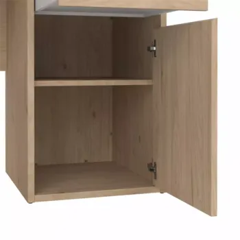 scrivania con alzata  color rovere