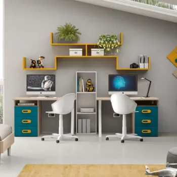 scrivanie moderne con cassettiera