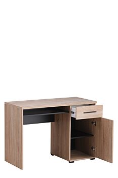 Scrivania moderna per cameretta, finitura Rovere 