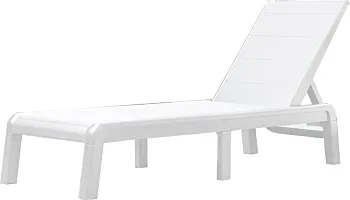 Sdraio reclinabile, 188x29x58 h cm, color Bianco