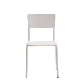 Sedia con fusto bianco con seduta e schienale Bianco