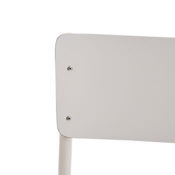 Sedia con fusto bianco con seduta e schienale Bianco