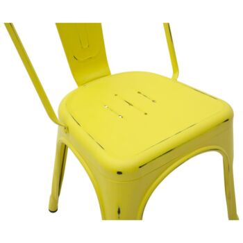 Sedia Stile Industry, struttura gialla