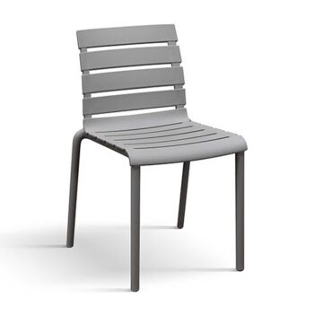 Sedia moderna in polipropilene grigio 