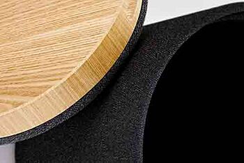 coppia pouf grigi in tessuto moderni