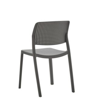 Poltrona  in polipropilene colore grigio antracite moderna