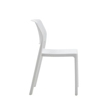 Sedia da esterno in polipropilene, colore bianco