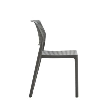 Poltrona  in polipropilene colore grigio antracite moderna