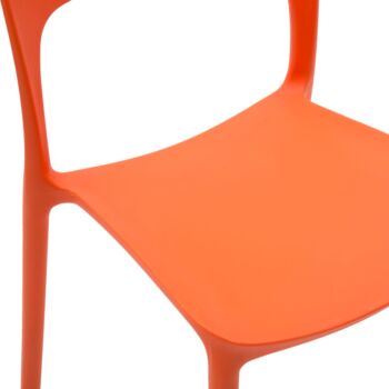 Sedia in polipropilene colore Arancio da esterni