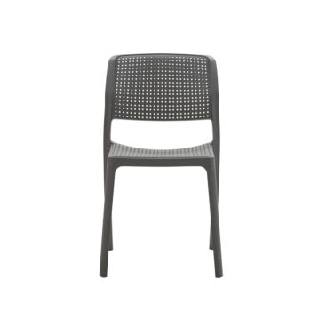 Poltrona  in polipropilene colore grigio antracite moderna