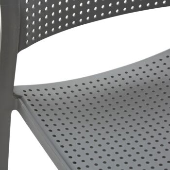Poltrona  in polipropilene colore grigio antracite moderna