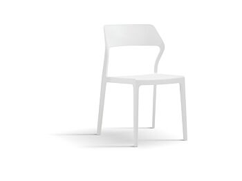 Sedia da giardino geometrica, colore Bianco