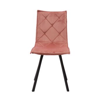 Sedia di design in velluto, colore Rosa