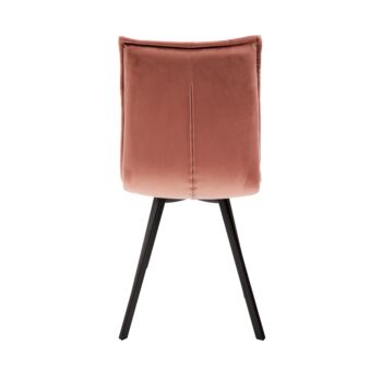 Sedia di design in velluto, colore Rosa