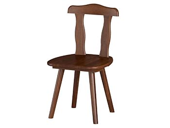 Set di 2 Sedie in legno massello, finitura Mocca