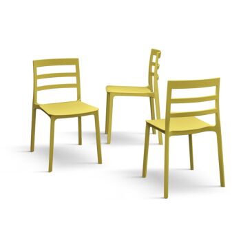 Sedia in polipropilene moderna, disponibile in diversi colori