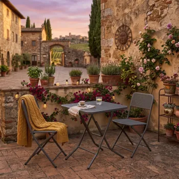Tavolino in metallo con foro centrale, 72x72x72 h cm, Antracite