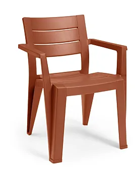 Set di 6 sedie da esterno, 62x79x59 h cm, color Verde, Rosso e Giallo