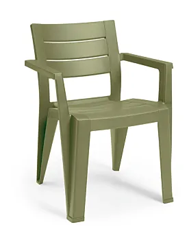 Set di 6 sedie da esterno, 62x79x59 h cm, color Verde, Rosso e Giallo