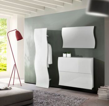 ingresso design onda bianco