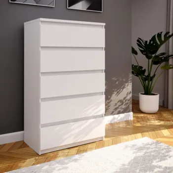 settimino 5 cassetti bianco