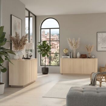 Soggiorno moderno Rovere Lindberg, 2 madie