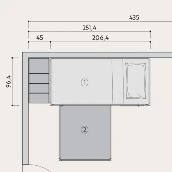 letto soppalco bianco luce