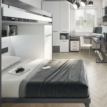 letto soppalco bianco luce