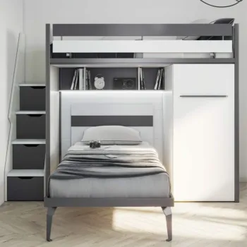 letto soppalco bianco luce