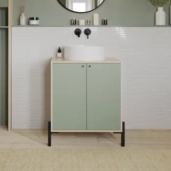 mobile sottolavabo verde