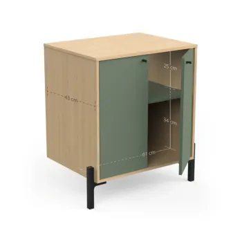 mobile sottolavabo verde