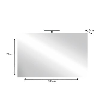 Mobile da bagno 2 cassetti sospeso, finitura Bianco lucido