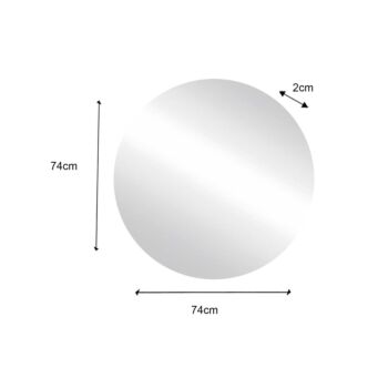 Specchio rotondo 74 x 74 cm con Led incluso 