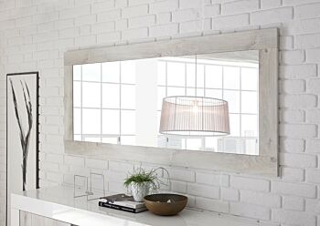 Specchiera rettangolare L.170 in finitura pino bianco
