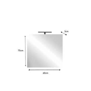 Mobiletto da bagno bianco lucido 63 cm