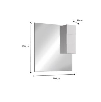 conveniente Mobile da bagno a terra 3 cassetti, finitura Bianco lucido