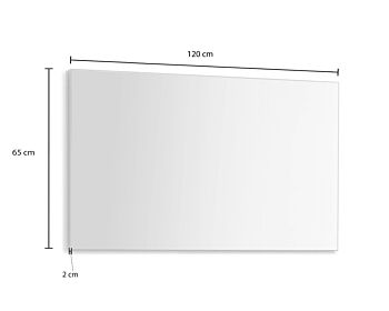 Specchio lineare L.120 cm, Made in Italy