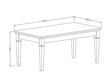 Elegante tavolino basso da salotto, finitura bianco frassinato e rovere 