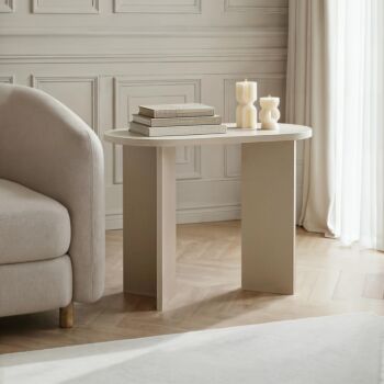 Tavolino da caffè, L.33 H.52 P.70, in finitura Cashmere