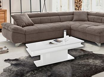 Tavolino da caffè di design finitura Bianco lucido