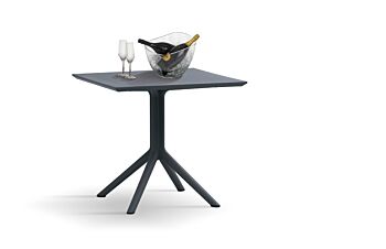 Tavolino quadrato 80 x 80 da esterno, color grigio antracite
