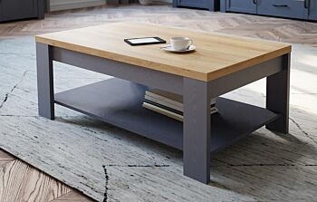 Tavolino da caffè Rovere navy e Rovere riviera