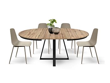 tavolo con base in metallo nero 