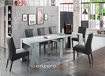 Consolle allungabile Made in Italy, Beton L. 252 cm