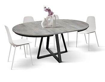 tavolo con base in metallo nero 