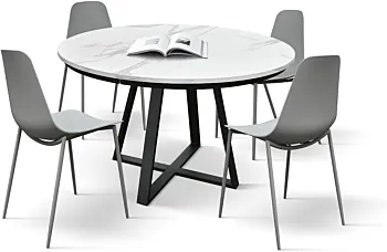 Tavolo con 2 allunghe da 40 cm