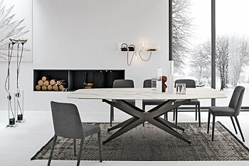 Tavolo di prestigio moderno L.180 fisso, Made in Italy