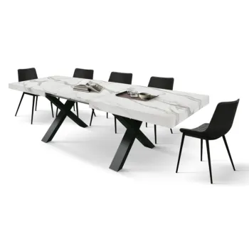 Tavolo con 2 allunghe da 40 cm